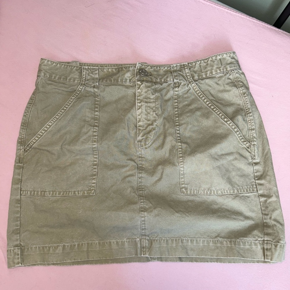 Madewell Green Mini Cargo Skirt Casual